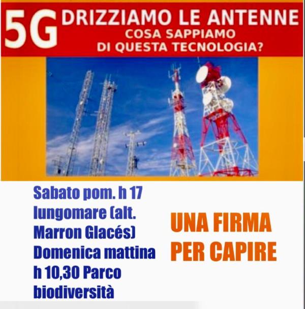 Comitato No 5G Catanzaro, raccolta firme il 15 e 16 Febbraio