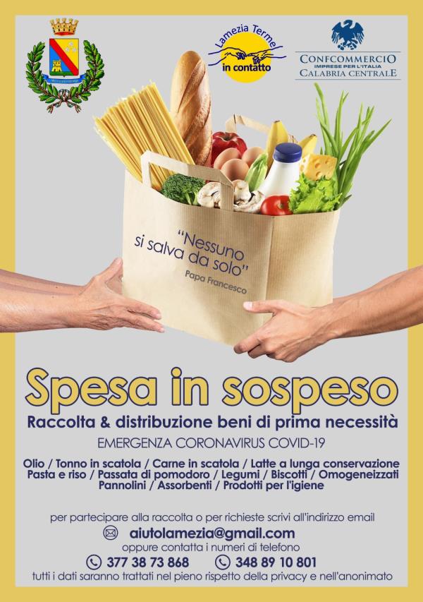 images Coronavirus. A Lamezia Terme parte il progetto "Spesa in sospeso"