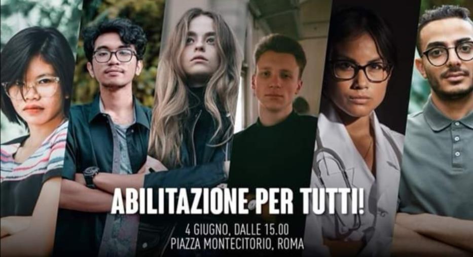 Parte la mobilitazione nazionale dei giovani laureati. Giovedì 4 giugno a Roma in piazza per chiedere: "Abilitazione per tutti"