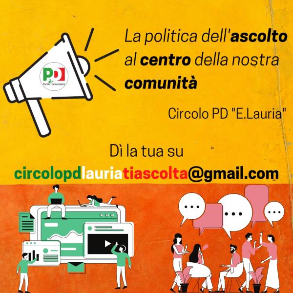 Idee e proposte: il circolo Pd Lauria di Catanzaro lancia una campagna d'ascolto 