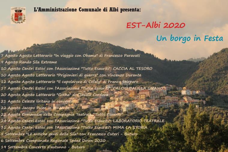 images Domani il via alla manifestazione“Est- Albi 2020. Un borgo in festa”