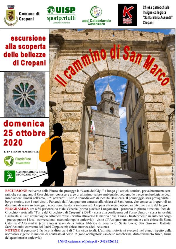 Tutto pronto a Cropani per l’iniziativa “Il Cammino di San Marco”  