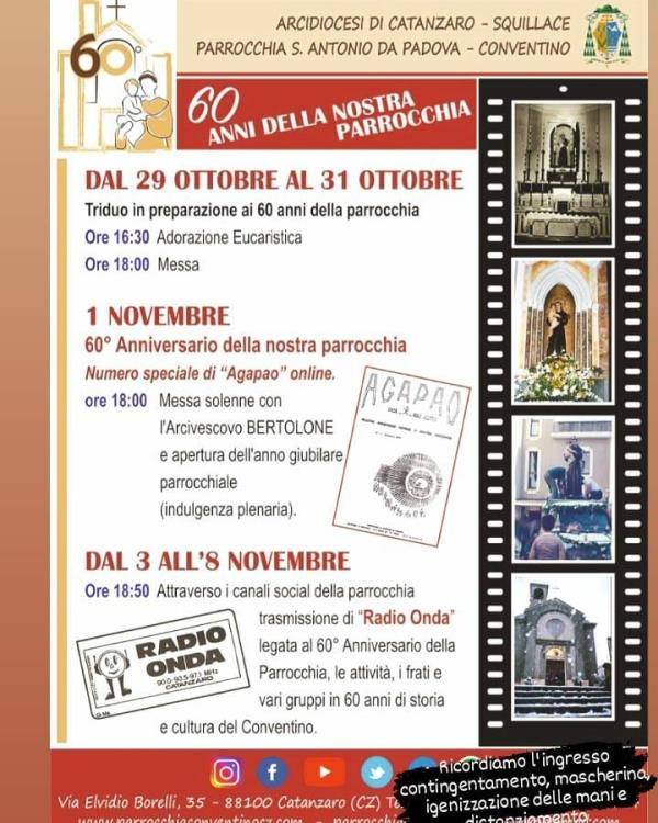 Catanzaro. Al Conventino si festeggia il 60esimo anniversario della chiesa di Sant’Antonio di Padova 