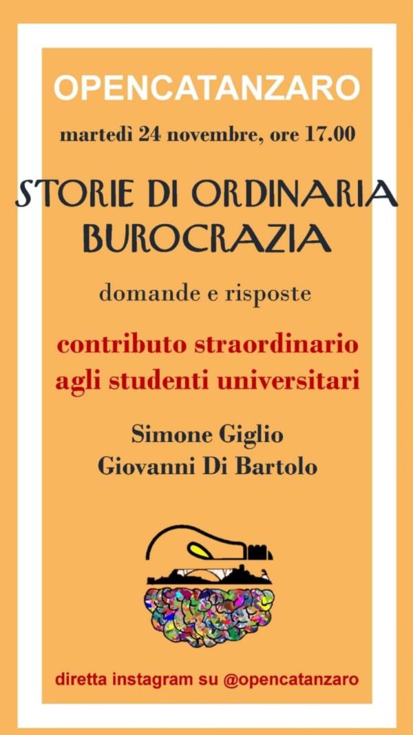 images "Storie di ordinaria burocrazia": domani focus di Open Catanzaro sui contributi regionali agli studenti fuori sede