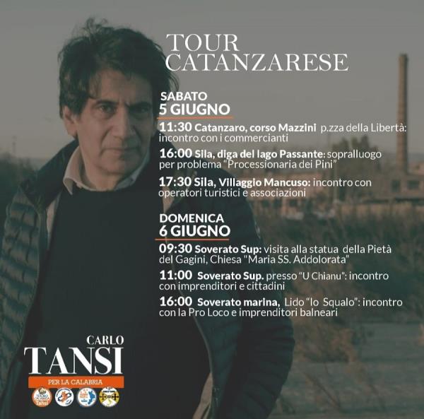 images Regionali. Il tour elettorale di Carlo Tansi questo weekend si sposta nel catanzarese