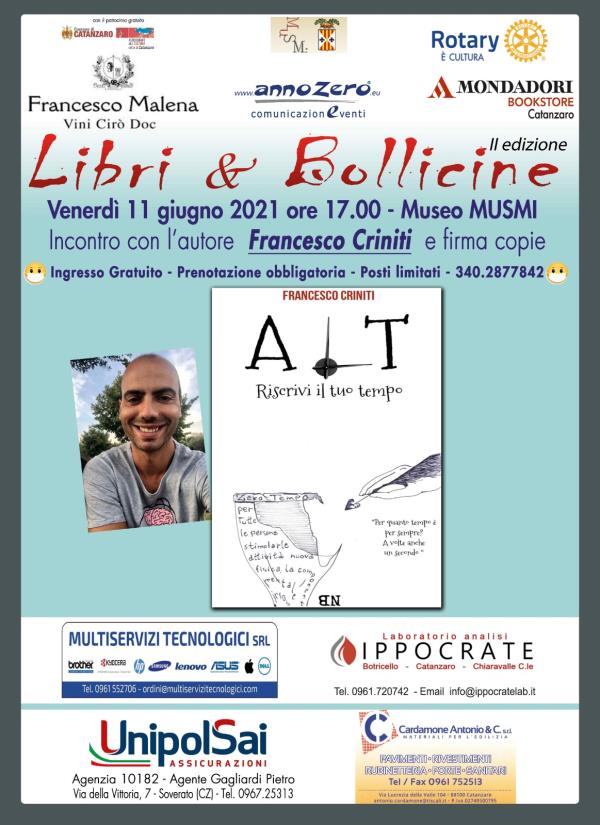 images Catanzaro. "Libri & bollicine", domani al Musmi sarà presentato il libro di Francesco Criniti