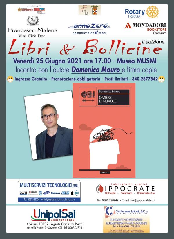 images "Libri & bollicine". Il 25 giugno incontro finale con Domenico Mauro, al Musmi di Catanzaro