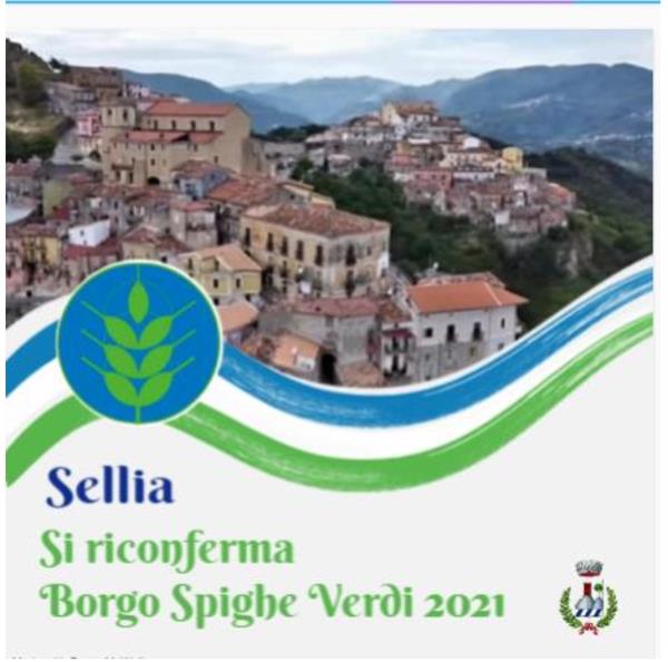 images Sostenibilità ambientale. Sellia si riconferma "Borgo Spighe Verdi" anche per il 2021