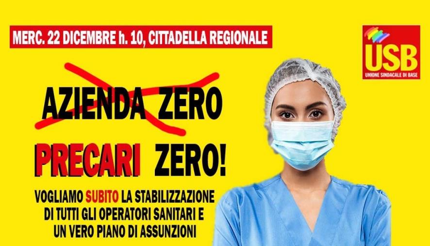 images "Precari zero": l'Usb mercoledì torna in Cittadella regionale per chiedere la stabilizzazione dei precari
