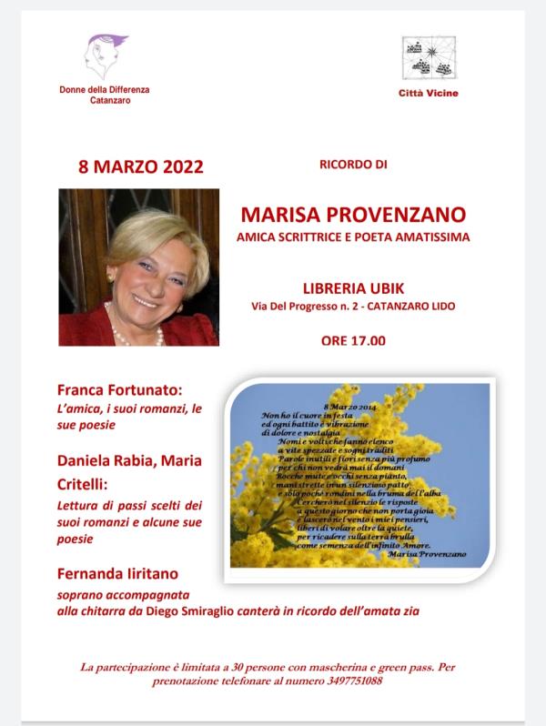 images L'8 marzo a Catanzaro si rinnova il ricordo di Marisa Provenzano con un incontro di musica, dialogo e poesia