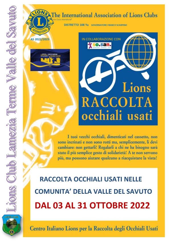 images Raccolta occhiali usati, riparte l’iniziativa del Lions Club Lamezia Terme Valle del Savuto