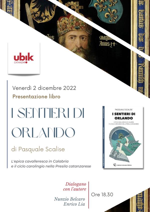 images "I sentieri di Orlando", alla Ubik venerdì 2 dicembre la presentazione del libro sull'epica cavalleresca in Calabria 