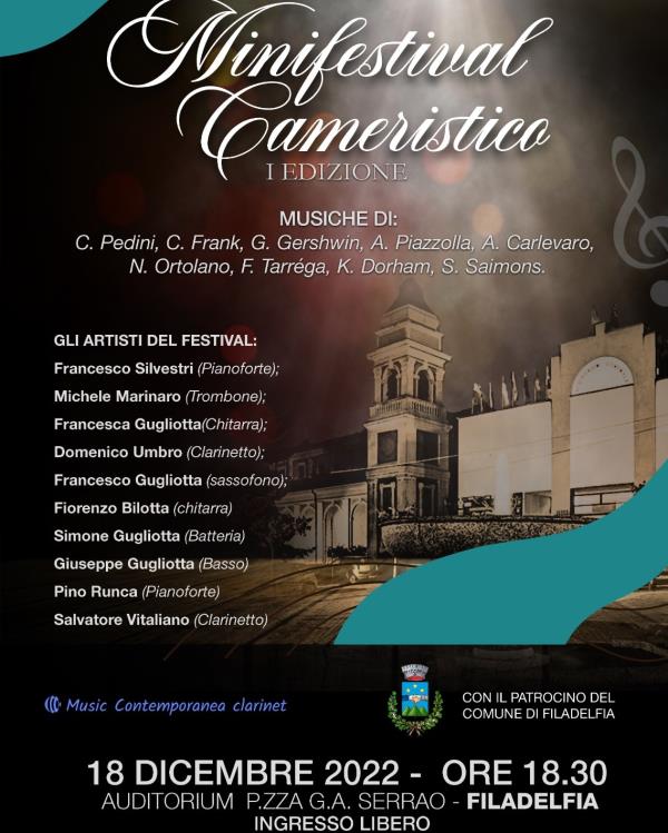 images A Filadelfia domenica 18 dicembre il primo Minifestival cameristico musicale