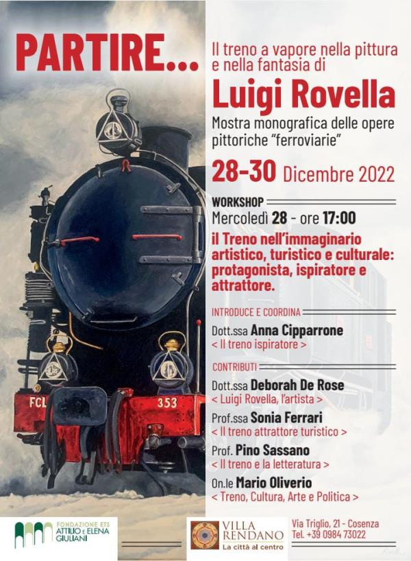 images “Partire …il treno a vapore nella pittura e nella fantasia di Luigi Rovella“: inaugura domani la mostra a Villa Rendano di Cosenza