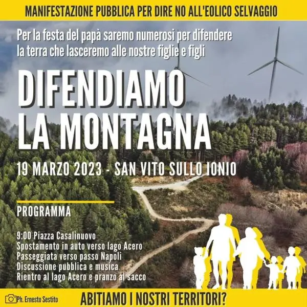 images San Vito sullo Ionio, domani la manifestazione a difesa della montagna 