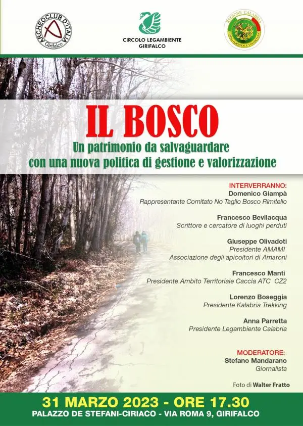 images Girifalco, venerdì 31 marzo manifestazione pubblica contro il taglio del bosco di Rimitello