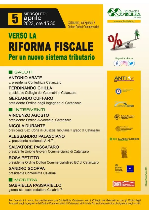 images Confedilizia Catanzaro, mercoledì seminario sulla riforma fiscale