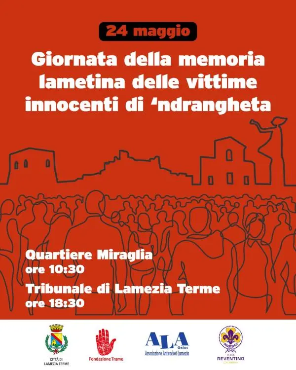 Il 24 maggio a Lamezia una marcia della memoria per ricordare le vittime di ndrangheta
