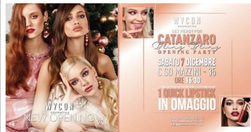 Wycon cosmetics, l’azienda leader di make up & skin care sbarca domani nel centro storico di Catanzaro