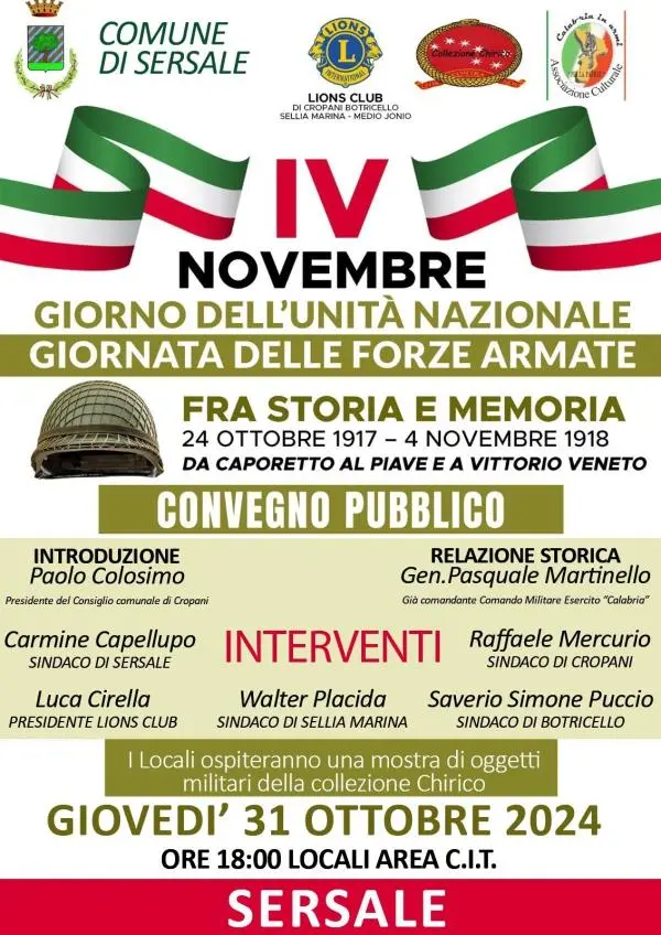 images Sersale celebra "Fra Storia e Memoria: 24 ottobre 1917-4 novembre 1918"