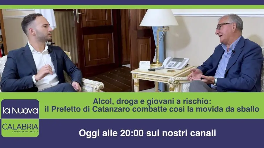 Alcol, droga e giovani a rischio: stasera l'intervista esclusiva al Prefetto di Catanzaro
