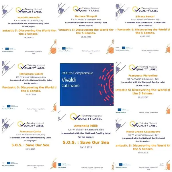 I.C. Vivaldi di Catanzaro, eTwinning assegna 8 National Quality Labels