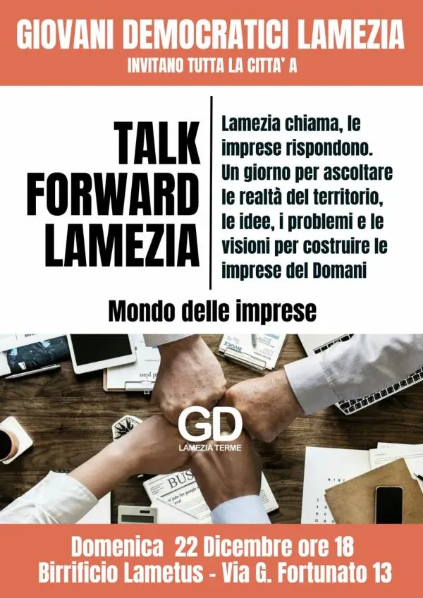 I Giovani democratici pronti al secondo incontro della serie Talk Forward Lamezia