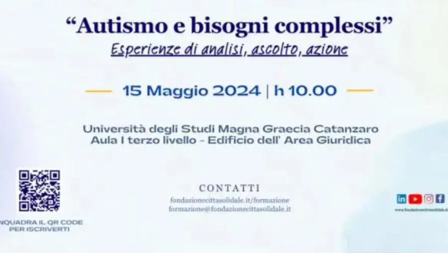 "Autismo e bisogni complessi”, giornata formativa all'UMG di Catanzaro