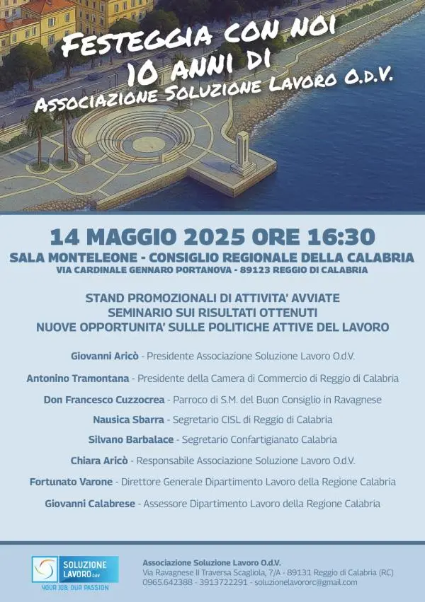 L'Associazione Soluzione Lavoro OdV compie 10 anni: un impegno concreto nel mondo dell’inclusione sociale