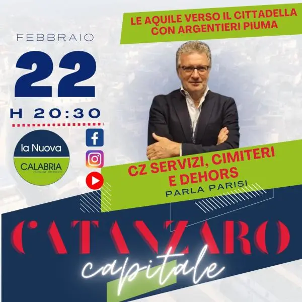 images Catanzaro Capitale: partecipate, cimiteri e commercio con Gianni Parisi (LA DIRETTA ALLE 20.30)