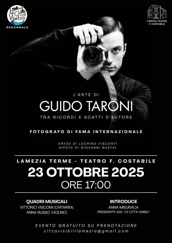 images Lamezia, 'Le Città Visibili' ospitano il fotografo Guido Taroni 