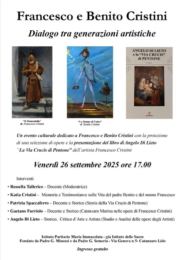 Catanzaro, “Dialogo tra generazioni artistiche" dedicato a Francesco e Benito Cristini nel quartiere marinaro