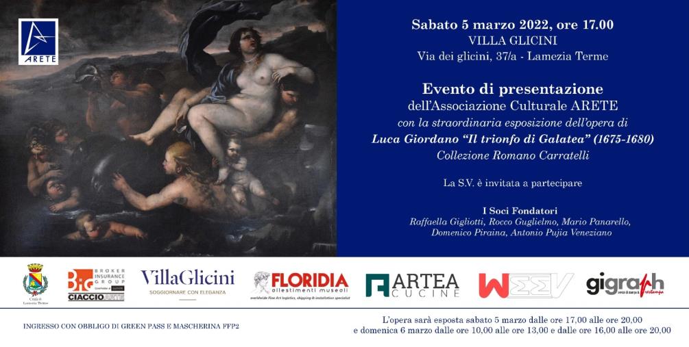 images Nasce l’associazione Arete: sabato a Lamezia Terme la presentazione con l'esposizione di un'opera di Luca Giordano