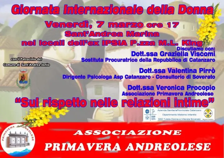 images Giornata Internazionale delle donne, a Sant’Andrea l’iniziativa con gli esperti 