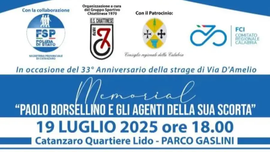 images Sabato a Lido la manifestazione “Gioco Ciclismo” in memoria di Paolo Borsellino e della sua scorta