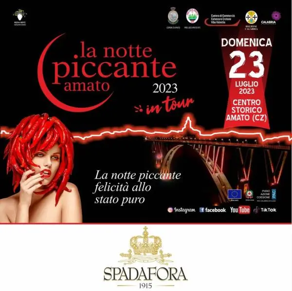 Ad Amato 'La Notte Piccante' in tour 