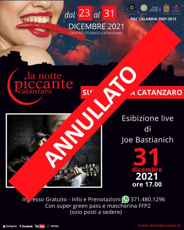 images Joe Bastianich e il suo staff in contatto con un positivo al Covid: annullato l'evento previsto a Catanzaro per "La Notte Piccante"