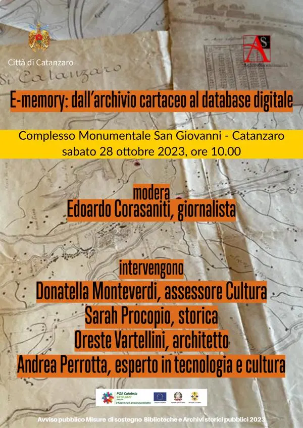 Catanzaro, 2 incontri dedicati al patrimonio culturale dell'Archivio storico e della Biblioteca 