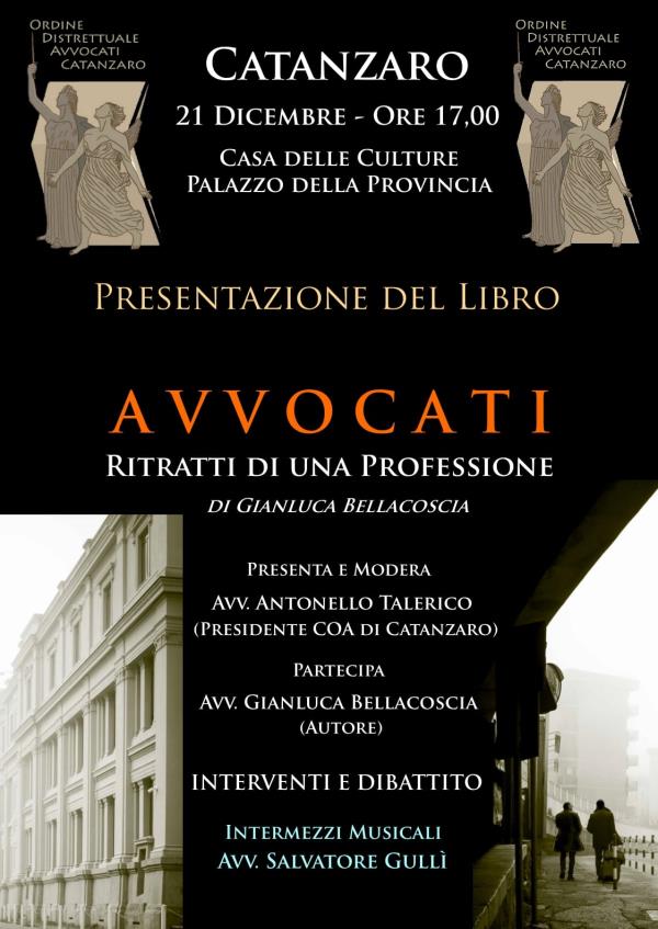images Catanzaro, Gianluca Bellacoscia presenta il suo libro "Avvocati- Ritratti di una professione"