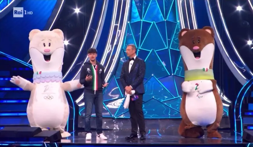 images Sul palco di Sanremo la mascotte Made in Calabria di Milano Cortina 2026, Mancuso: “Orgoglio”