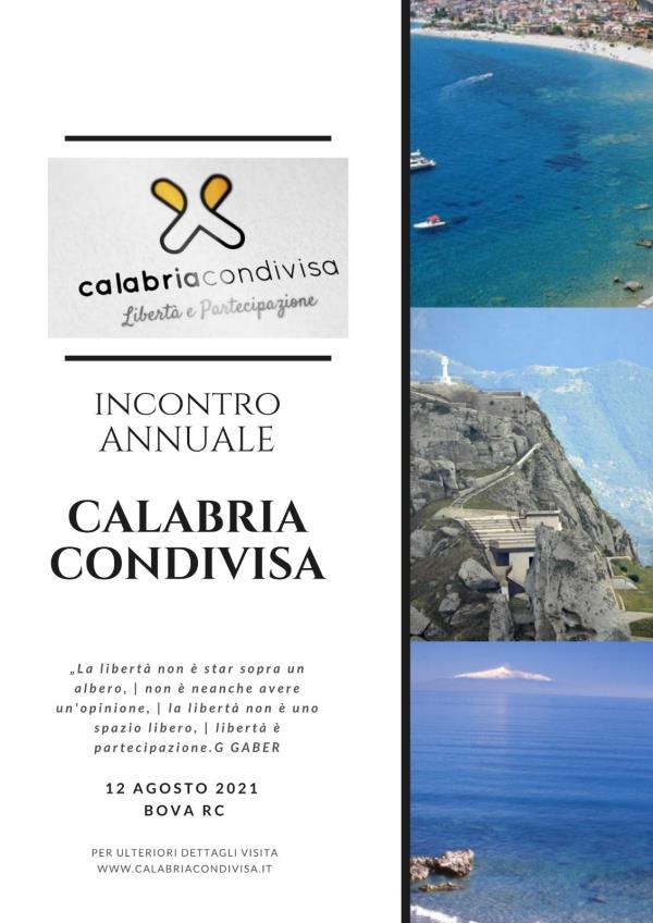 Domani a Bova l’incontro annuale di Calabria condivisa