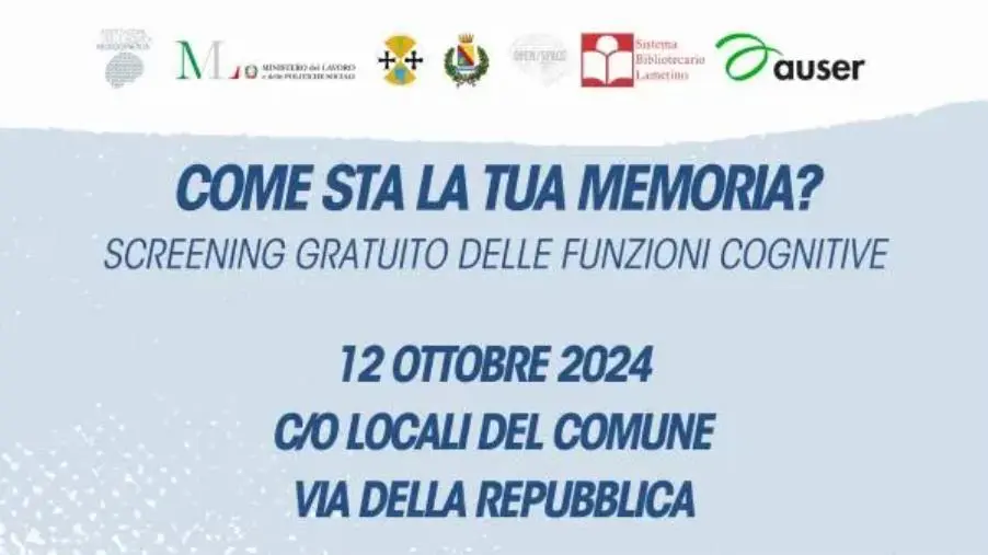 images "Come sta la tua memoria?": a Girifalco lo screening gratuito delle funzioni cognitive