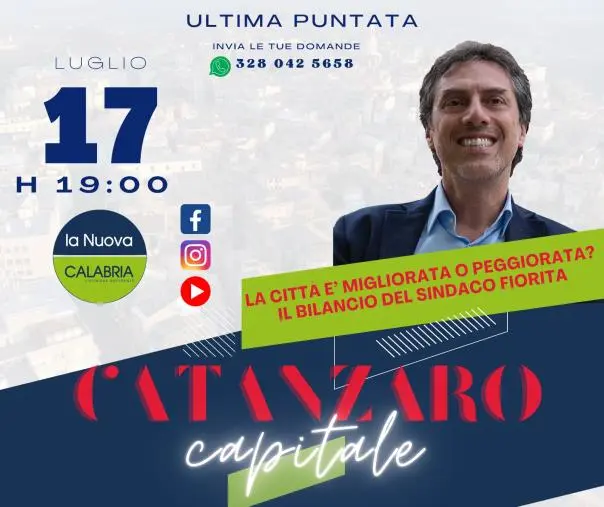 images Catanzaro Capitale, ospite Nicola Fiorita: invia le tue domande al sindaco (DIRETTA ALLE 19)