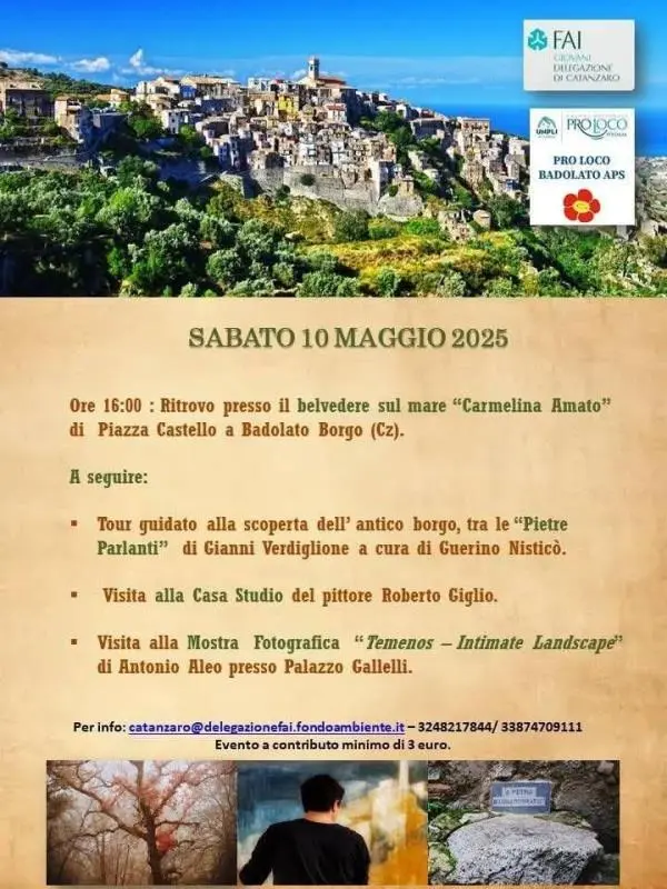 Badolato Borgo tra arte, memoria e paesaggio: il FAI Giovani Catanzaro organizza una giornata speciale 