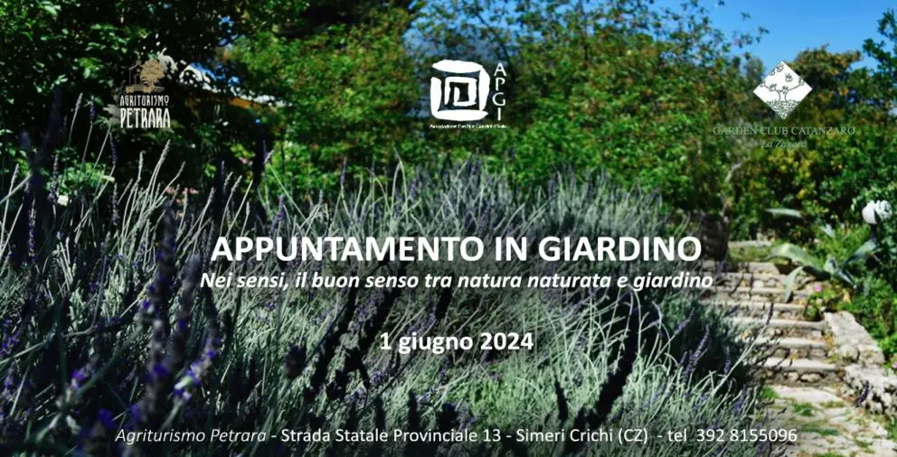 images "Appuntamenti in giardino" all'Agriturismo Petrara di Simeri Crichi: il programma di domani