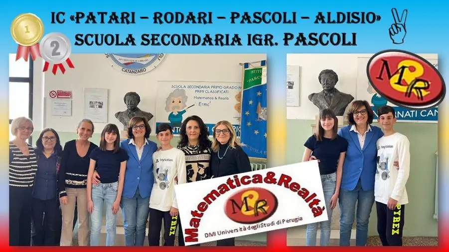 “Matematica& Realtà”, a Perugia primo premio per la scuola Pascoli di Catanzaro 