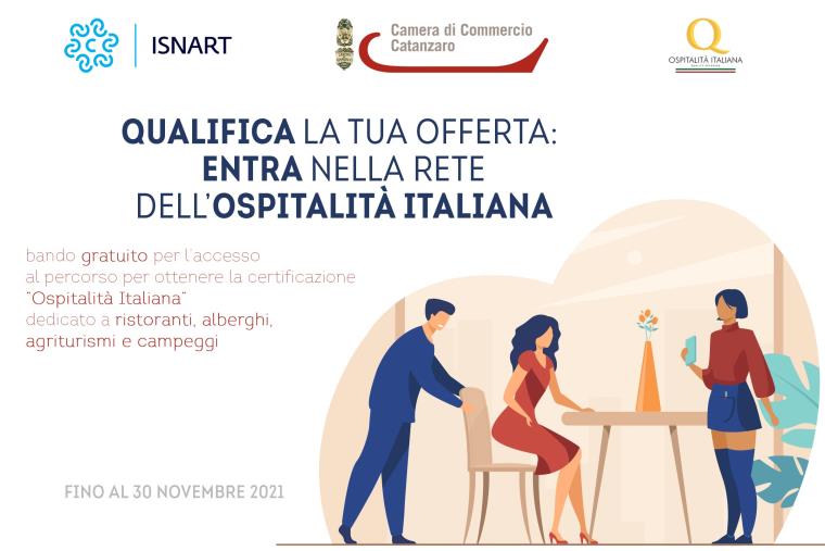 images "Ospitalità Italiana", il marchio di Camera di commercio e Isnart per certificare la qualità dell’offerta ai turisti in provincia di Catanzaro