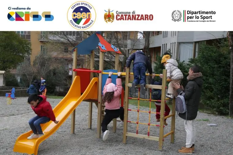 images “Ci vediamo da Criss”, l'area sportiva di rione De Filippis a Catanzaro si arricchisce di un parco giochi  