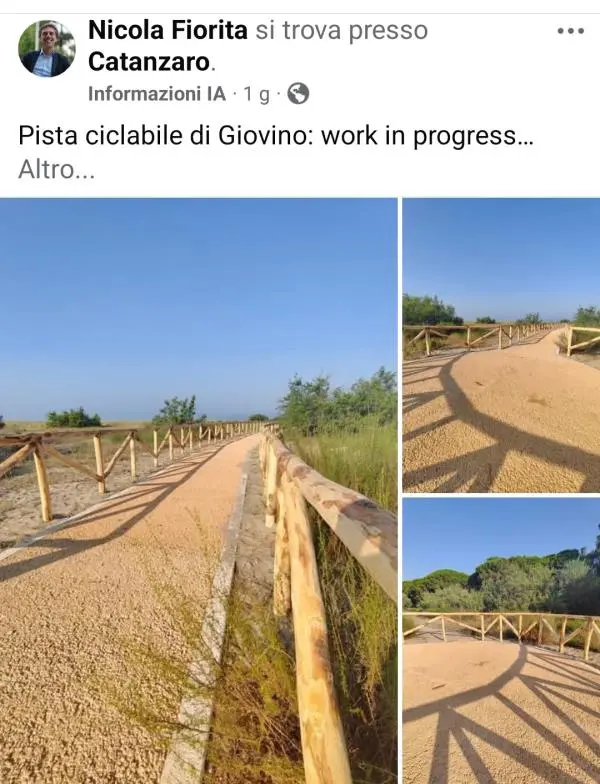 Ciclabile Giovino, Riccio: "Fiorita perde 1,5 milioni di euro e si esalta sui social anziché vergognarsi"