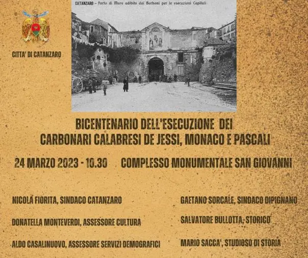 images Bicentenario dell'esecuzione dei carbonari del 1823, domani la commemorazione al Complesso Monumentale San Giovanni